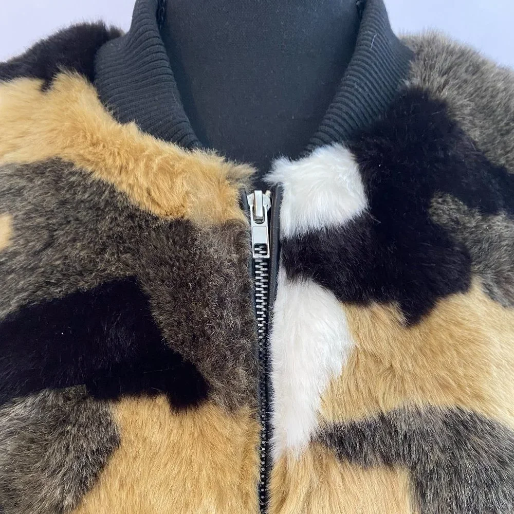 Bagatelle Multicolor Faux Fur Lined Jacket NWOT Women's Size Large - Picture 2 of 16